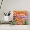 Figured'Art Mini Paint by Numbers Kit for Adults with Frame Travel Poster Tuscany Spring Small format 8"x8" - Craft Art Painting DIY Canvas Already Stretched on a Wooden Frame